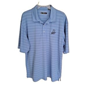 Links Tech Golf Shirt Techno Dry Mens XL Blue Athletic Embroidered Wicked Stik